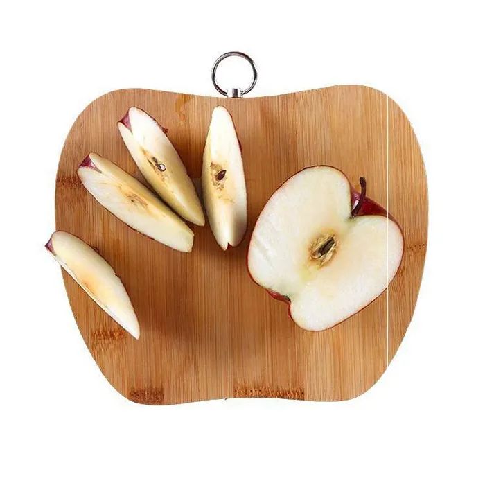 Apple shaped bamboo chopping board