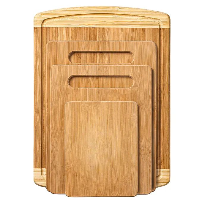 Bamboo chopping board set of four