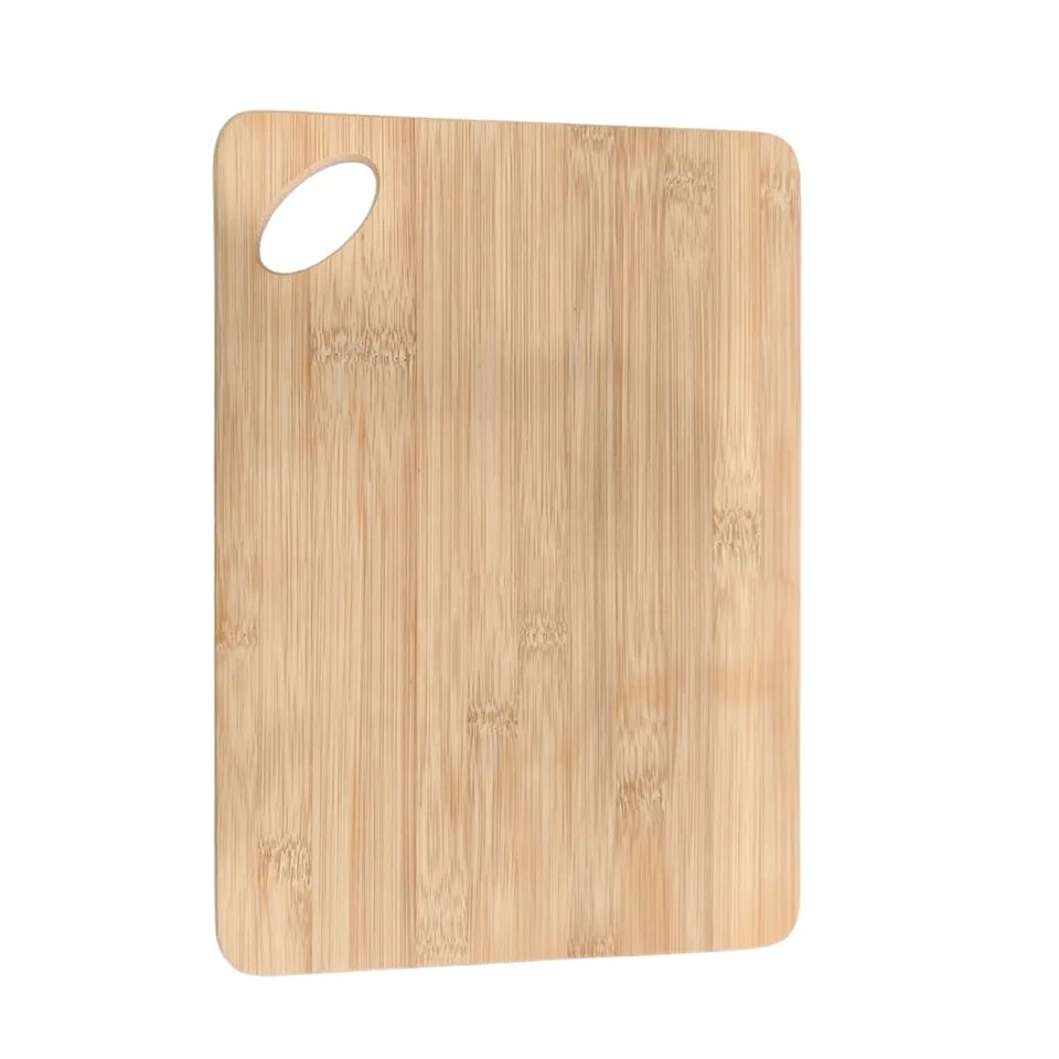 Bamboo chopping board with oval hole