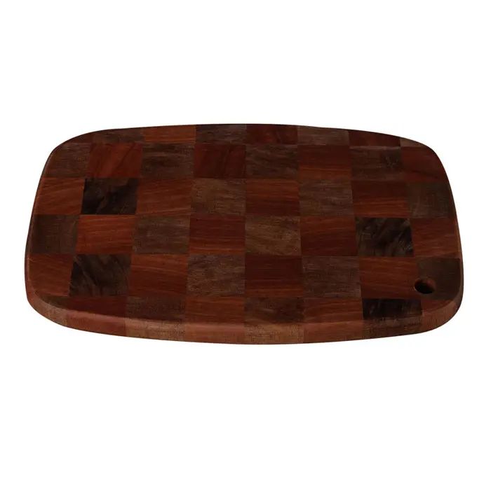 Dark spliced bamboo chopping board