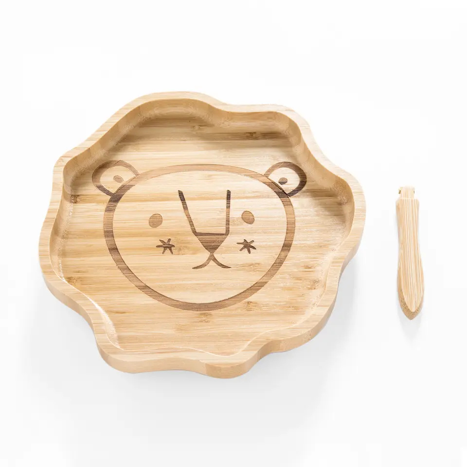 Bamboo Round Divided Baby Plate