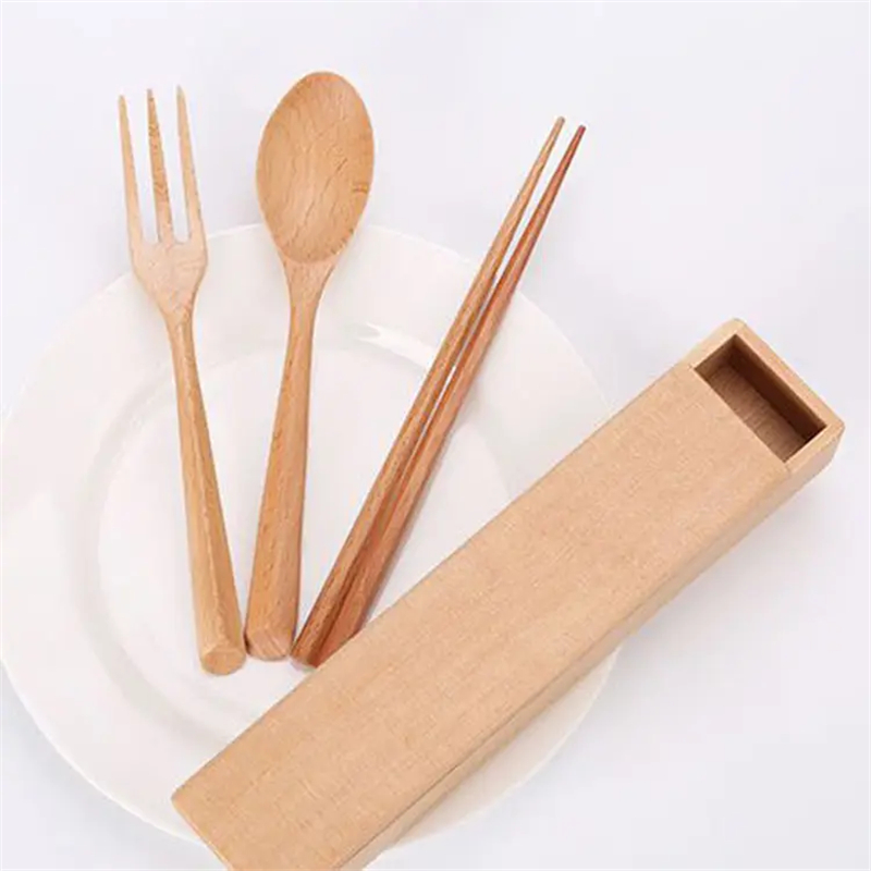 Bamboo disposable knife and fork