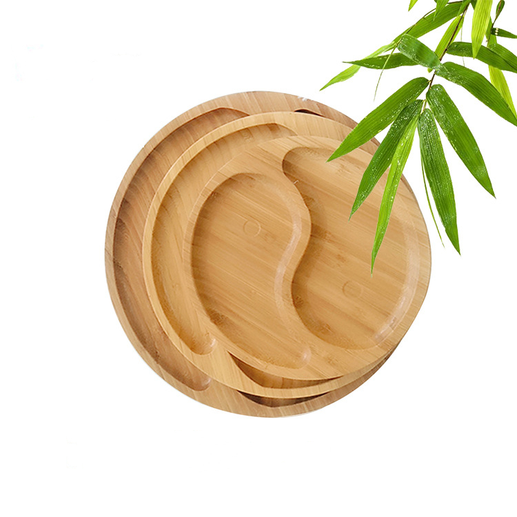 2 Compartment Bamboo Plate