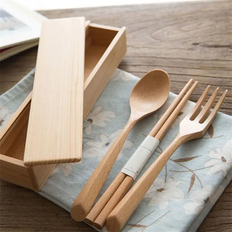 Bamboo disposable knife and fork