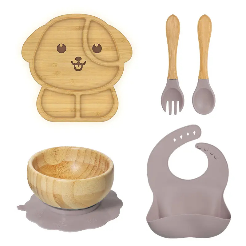 Wood Bamboo Suction Plates