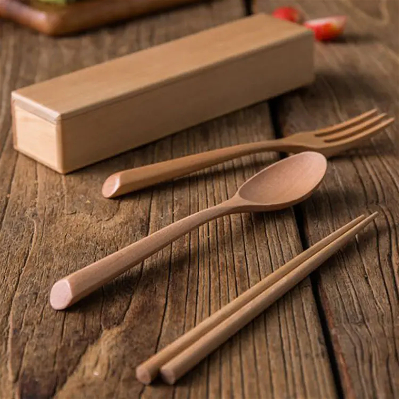 Bamboo disposable knife and fork