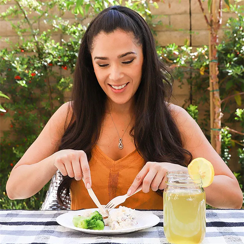 Bamboo disposable knife, fork and spoon