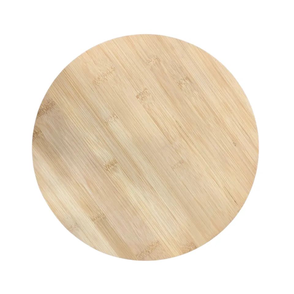 Round bamboo chopping board with turntable