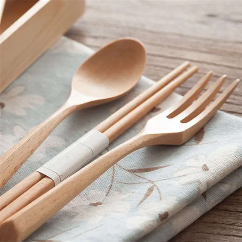 Bamboo disposable knife and fork