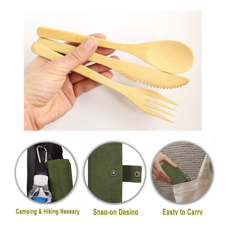 Reusable Bamboo Cutlery Set