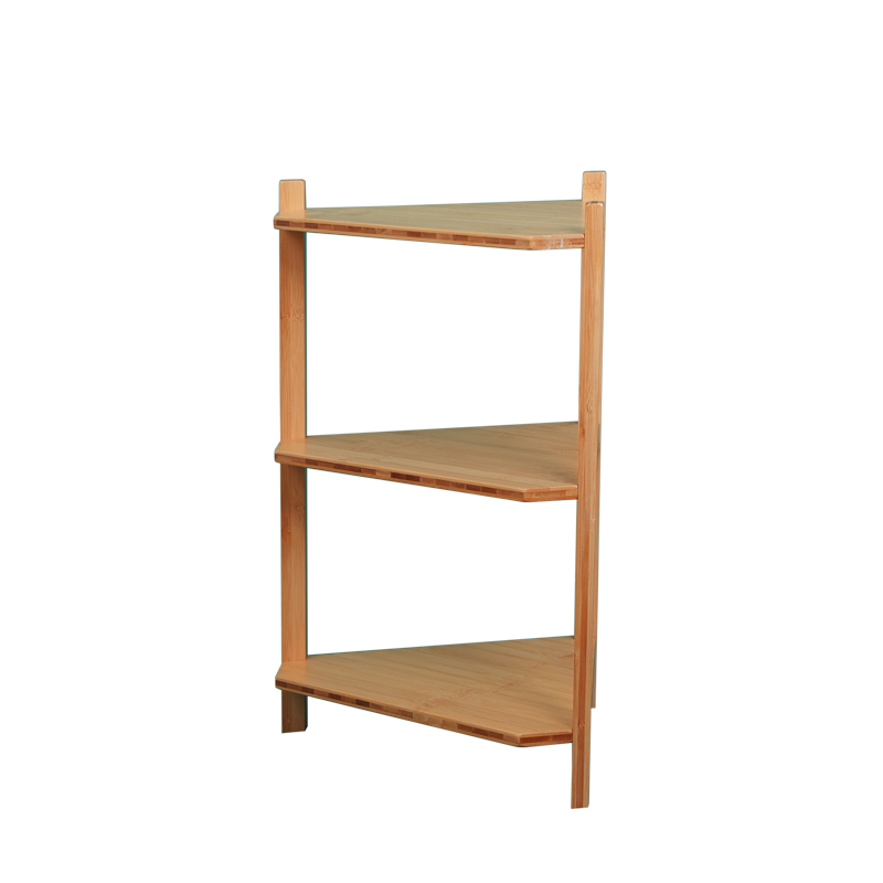 Three-story corner shelf