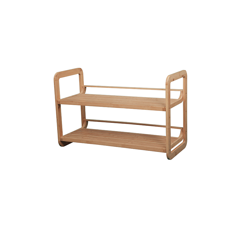 Curved two-layer shoe rack
