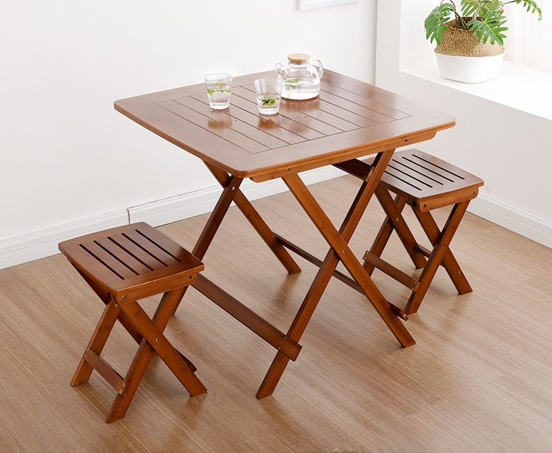 bamboo portable folding table